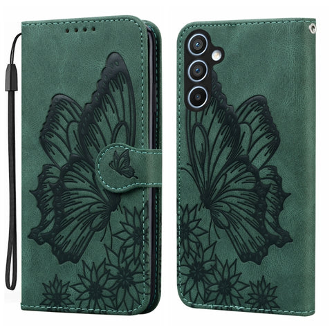 Retro Skin Feel Butterflies Embossing Horizontal Flip Leather Phone Case, For Samsung Galaxy A16 5G, For Samsung Galaxy A55 5G, For Samsung Galaxy A35 5G