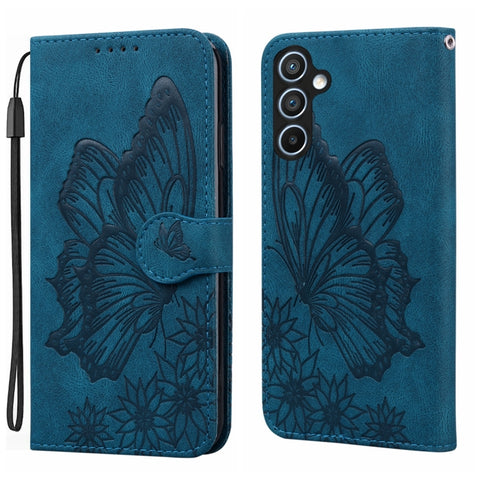 Retro Skin Feel Butterflies Embossing Horizontal Flip Leather Phone Case, For Samsung Galaxy A16 5G, For Samsung Galaxy A55 5G, For Samsung Galaxy A35 5G