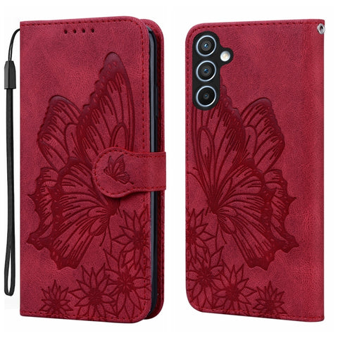 Retro Skin Feel Butterflies Embossing Horizontal Flip Leather Phone Case, For Samsung Galaxy A16 5G, For Samsung Galaxy A55 5G, For Samsung Galaxy A35 5G