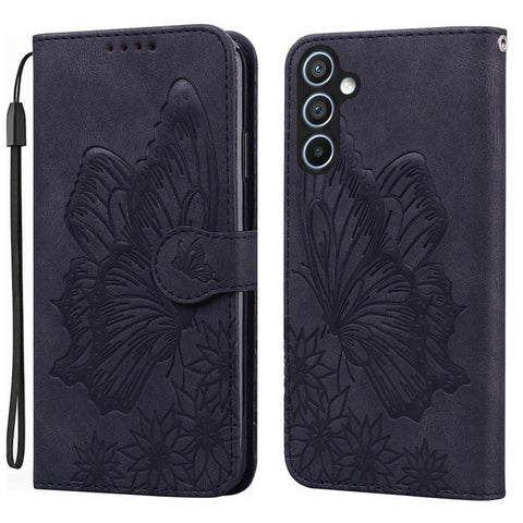 Retro Skin Feel Butterflies Embossing Horizontal Flip Leather Phone Case, For Samsung Galaxy A16 5G, For Samsung Galaxy A55 5G, For Samsung Galaxy A35 5G