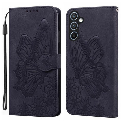 Retro Skin Feel Butterflies Embossing Horizontal Flip Leather Phone Case, For Samsung Galaxy A16 5G, For Samsung Galaxy A55 5G, For Samsung Galaxy A35 5G