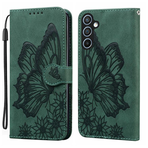 Retro Skin Feel Butterflies Embossing Horizontal Flip Leather Phone Case, For Samsung Galaxy A16 5G, For Samsung Galaxy A55 5G, For Samsung Galaxy A35 5G