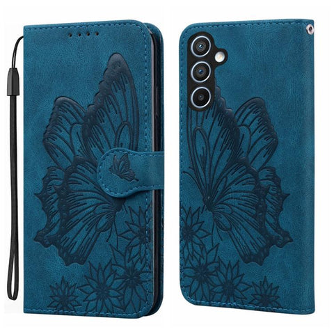Retro Skin Feel Butterflies Embossing Horizontal Flip Leather Phone Case, For Samsung Galaxy A16 5G, For Samsung Galaxy A55 5G, For Samsung Galaxy A35 5G