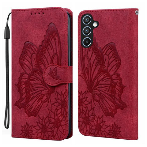 Retro Skin Feel Butterflies Embossing Horizontal Flip Leather Phone Case, For Samsung Galaxy A16 5G, For Samsung Galaxy A55 5G, For Samsung Galaxy A35 5G