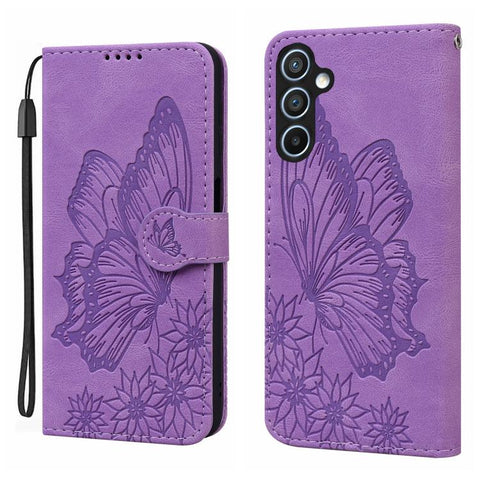 Retro Skin Feel Butterflies Embossing Horizontal Flip Leather Phone Case, For Samsung Galaxy A16 5G, For Samsung Galaxy A55 5G, For Samsung Galaxy A35 5G