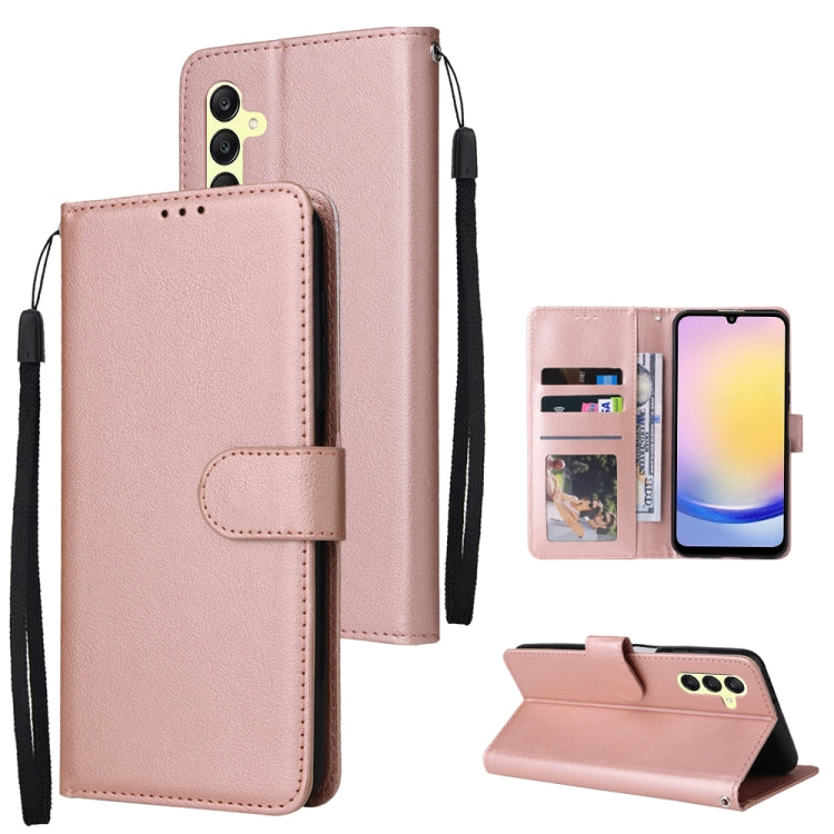3-Card Slots Multifunctional Leather Phone Case, For Galaxy A25 5G