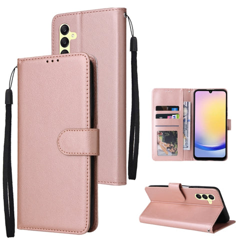 3-Card Slots Multifunctional Leather Phone Case, For Galaxy A25 5G