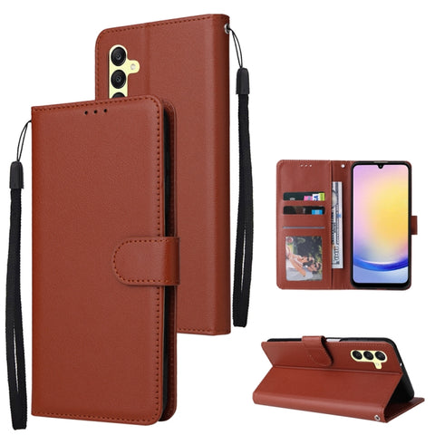 3-Card Slots Multifunctional Leather Phone Case, For Galaxy A25 5G