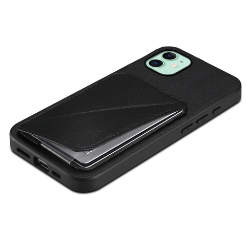 D04 Calf Texture Dual Card Slot Holder Phone Case, For iPhone 11, For iPhone 11 Pro, For iPhone X / XS, For iPhone XR, For iPhone XS Max, For iPhone 7 Plus / 8 Plus