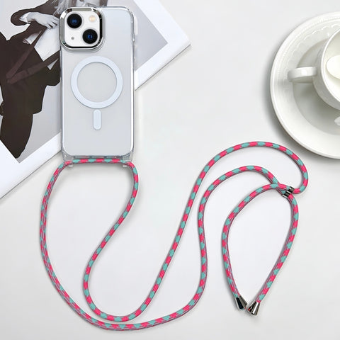 MagSafe Magnetic PC + TPU Phone Case with Lanyard, For iPhone 15, For iPhone 14 Plus, For iPhone 14, For iPhone 14 Pro