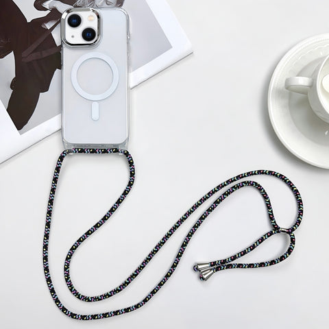 MagSafe Magnetic PC + TPU Phone Case with Lanyard, For iPhone 15, For iPhone 14 Plus, For iPhone 14, For iPhone 14 Pro