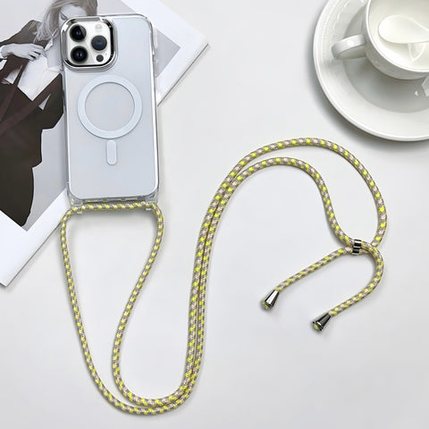 MagSafe Magnetic PC + TPU Phone Case with Lanyard, For iPhone 15, For iPhone 14 Plus, For iPhone 14, For iPhone 14 Pro