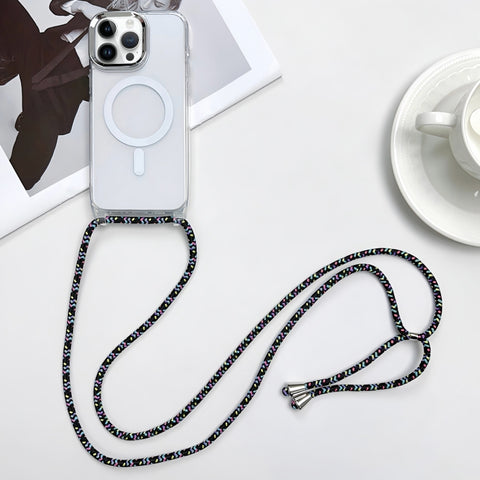 MagSafe Magnetic PC + TPU Phone Case with Lanyard, For iPhone 15, For iPhone 14 Plus, For iPhone 14, For iPhone 14 Pro