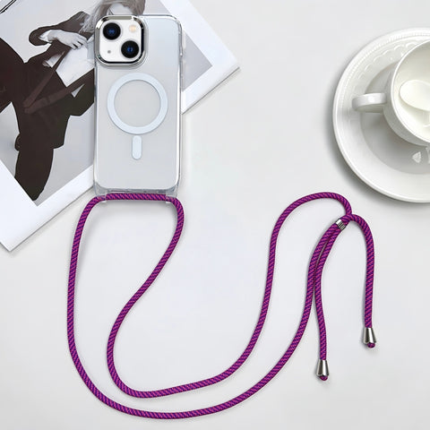 MagSafe Magnetic PC + TPU Phone Case with Lanyard, For iPhone 14 Pro Max, For iPhone 13 Pro Max, For iPhone 13 Pro, For iPhone 13