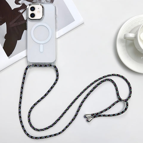 MagSafe Magnetic PC + TPU Phone Case with Lanyard, For iPhone 12, For iPhone 12 Pro Max, For iPhone 12 Pro, For iPhone 11 Pro Max, For iPhone 11