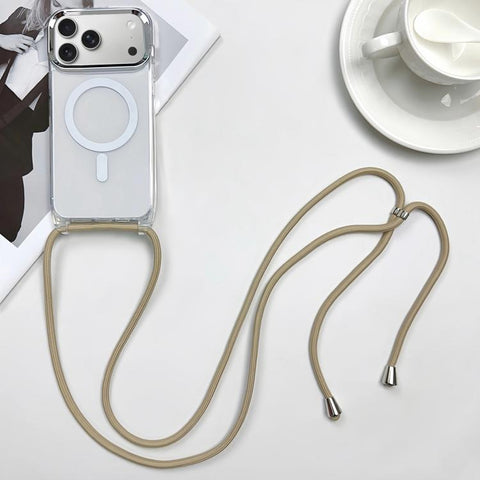 MagSafe Magnetic PC + TPU Phone Case with Lanyard, For iPhone 18 Pro / 17 Pro, For iPhone 18 Pro Max / 17 Pro Max, For iPhone 17e / 16e, For iPhone 17