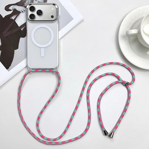 MagSafe Magnetic PC + TPU Phone Case with Lanyard, For iPhone 18 Pro / 17 Pro, For iPhone 18 Pro Max / 17 Pro Max, For iPhone 17e / 16e, For iPhone 17