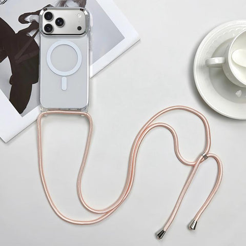 MagSafe Magnetic PC + TPU Phone Case with Lanyard, For iPhone 18 Pro / 17 Pro, For iPhone 18 Pro Max / 17 Pro Max, For iPhone 17e / 16e, For iPhone 17