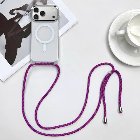 MagSafe Magnetic PC + TPU Phone Case with Lanyard, For iPhone 18 Pro / 17 Pro, For iPhone 18 Pro Max / 17 Pro Max, For iPhone 17e / 16e, For iPhone 17
