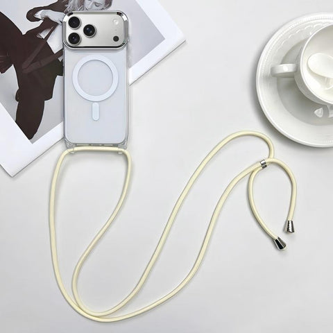 MagSafe Magnetic PC + TPU Phone Case with Lanyard, For iPhone 18 Pro / 17 Pro, For iPhone 18 Pro Max / 17 Pro Max, For iPhone 17e / 16e, For iPhone 17
