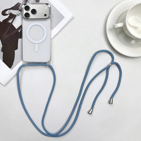 MagSafe Magnetic PC + TPU Phone Case with Lanyard, For iPhone 18 Pro / 17 Pro, For iPhone 18 Pro Max / 17 Pro Max, For iPhone 17e / 16e, For iPhone 17