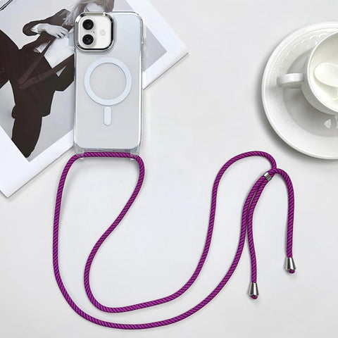 MagSafe Magnetic PC + TPU Phone Case with Lanyard, For iPhone 18 Pro / 17 Pro, For iPhone 18 Pro Max / 17 Pro Max, For iPhone 17e / 16e, For iPhone 17