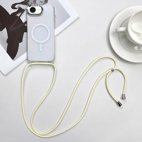 MagSafe Magnetic PC + TPU Phone Case with Lanyard, For iPhone 18 Pro / 17 Pro, For iPhone 18 Pro Max / 17 Pro Max, For iPhone 17e / 16e, For iPhone 17