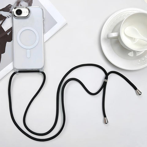 MagSafe Magnetic PC + TPU Phone Case with Lanyard, For iPhone 18 Pro / 17 Pro, For iPhone 18 Pro Max / 17 Pro Max, For iPhone 17e / 16e, For iPhone 17