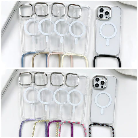 MagSafe Magnetic PC + TPU Phone Case with Lanyard, For iPhone 18 Pro / 17 Pro, For iPhone 18 Pro Max / 17 Pro Max, For iPhone 17e / 16e, For iPhone 17