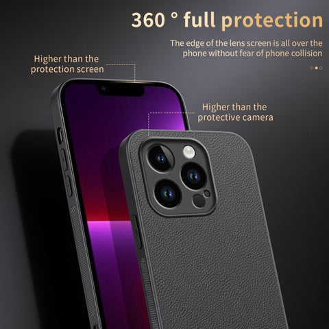 HUIYI Leather Magnetic Phone Case, For iPhone 13 Pro, For iPhone 13