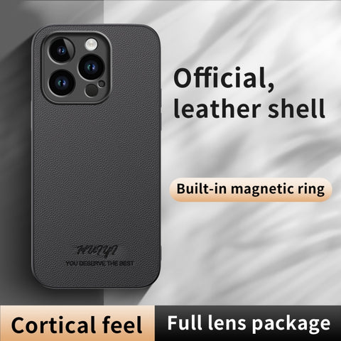 HUIYI Leather Magnetic Phone Case, For iPhone 13 Pro, For iPhone 13