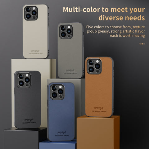 HUIYI Leather Magnetic Phone Case, For iPhone 13 Pro, For iPhone 13