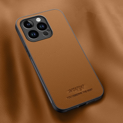 HUIYI Leather Magnetic Phone Case, For iPhone 13 Pro, For iPhone 13