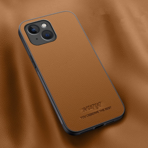 HUIYI Leather Magnetic Phone Case, For iPhone 13 Pro, For iPhone 13