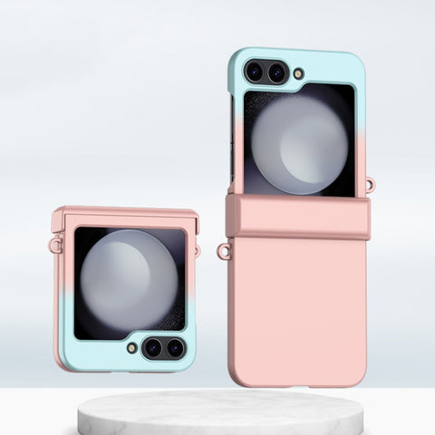 Three Parts Gradient Color Skin Feel PC Full Coverage Shockproof Phone Case, For Galaxy Z Flip8 5G, For Samsung Galaxy Z Flip5