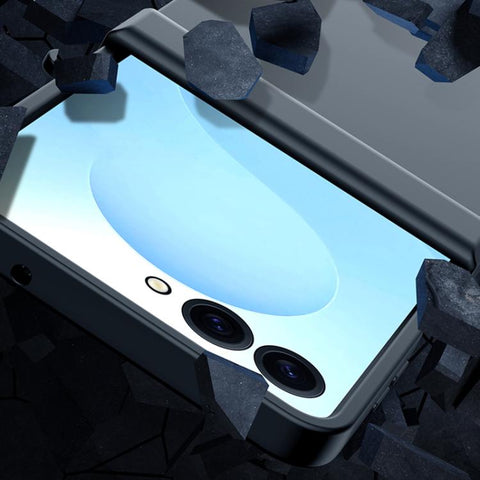 Three Parts Gradient Color Skin Feel PC Full Coverage Shockproof Phone Case, For Galaxy Z Flip8 5G, For Samsung Galaxy Z Flip5