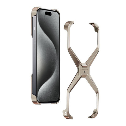 Frameless X-shaped Metal Phone Case, For iPhone 15 Pro Max, For iPhone 15 Pro, For iPhone 15, For iPhone 13 / 14, For iPhone 13 Pro / 14 Pro, For iPhone 13 Pro Max / 14 Pro Max