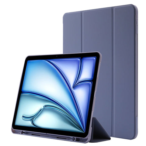 Skin Feel Tri-fold Leather Tablet Case with Pen Slot, For iPad Air 13 2026 / 2025 / 2024, For iPad Air 11 2026 / 2025 / 2024, For iPad Pro 13 2025 / 2024, For iPad Pro 11 2025 / 2024