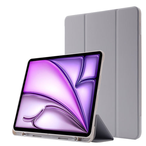 Skin Feel Tri-fold Leather Tablet Case with Pen Slot, For iPad Air 13 2026 / 2025 / 2024, For iPad Air 11 2026 / 2025 / 2024, For iPad Pro 13 2025 / 2024, For iPad Pro 11 2025 / 2024