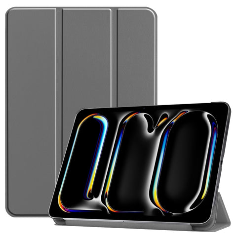 Custer Pure Color 3-Fold Holder Smart Leather Tablet Case, For iPad Pro 11 2025 / 2024