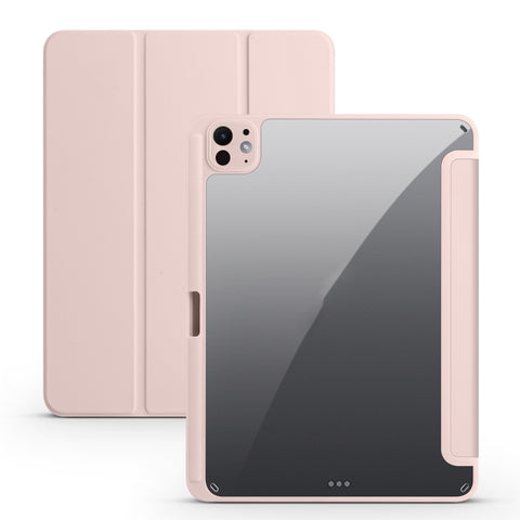 Acrylic 3-folding Smart Leather Tablet Case, For iPad Air 11 2026 / 2024 / 2025, For iPad Pro 13 2025 / 2024, For iPad Pro 11 2025 / 2024