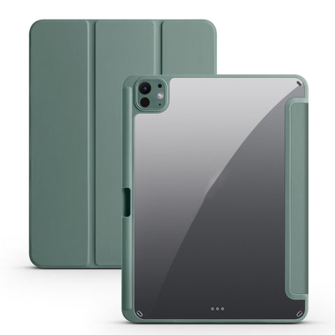 Acrylic 3-folding Smart Leather Tablet Case, For iPad Air 11 2026 / 2024 / 2025, For iPad Pro 13 2025 / 2024, For iPad Pro 11 2025 / 2024
