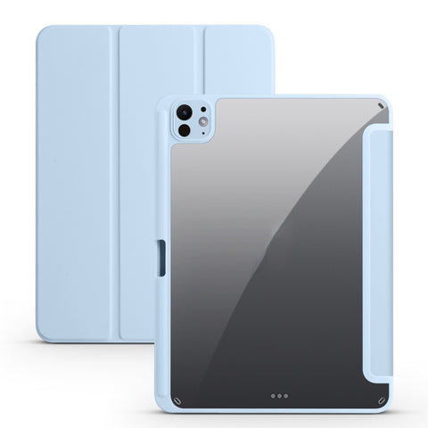 Acrylic 3-folding Smart Leather Tablet Case, For iPad Air 11 2026 / 2024 / 2025, For iPad Pro 13 2025 / 2024, For iPad Pro 11 2025 / 2024