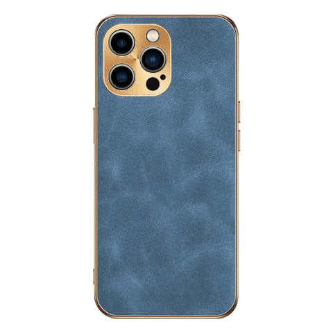 Electroplating Lambskin Leather Phone Case, For iPhone 14 Pro Max, For iPhone 13 Pro Max, For iPhone 13 Pro, For iPhone 13, For iPhone 12, For iPhone 12 Pro Max, For iPhone 12 Pro