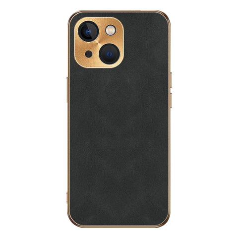 Electroplating Lambskin Leather Phone Case, For iPhone 14 Pro Max, For iPhone 13 Pro Max, For iPhone 13 Pro, For iPhone 13, For iPhone 12, For iPhone 12 Pro Max, For iPhone 12 Pro