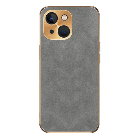 Electroplating Lambskin Leather Phone Case, For iPhone 14 Pro Max, For iPhone 13 Pro Max, For iPhone 13 Pro, For iPhone 13, For iPhone 12, For iPhone 12 Pro Max, For iPhone 12 Pro