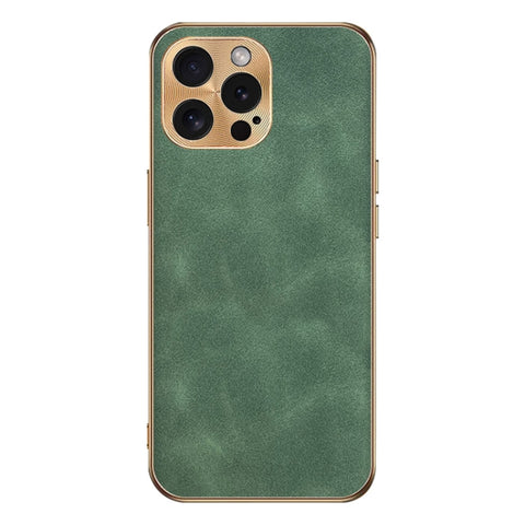 Electroplating Lambskin Leather Phone Case, For iPhone 14 Pro Max, For iPhone 13 Pro Max, For iPhone 13 Pro, For iPhone 13, For iPhone 12, For iPhone 12 Pro Max, For iPhone 12 Pro