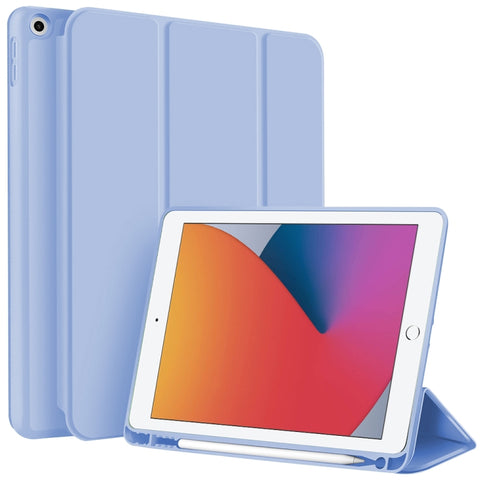 3-fold TPU Smart Leather Tablet Case with Pen Slot, For iPad Pro 11 2022 / 2021 / 2020, For iPad Air 5 / 4, For iPad 10.2 2021 / 2020 / 2019
