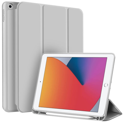 3-fold TPU Smart Leather Tablet Case with Pen Slot, For iPad Pro 11 2022 / 2021 / 2020, For iPad Air 5 / 4, For iPad 10.2 2021 / 2020 / 2019
