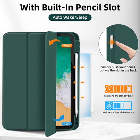 3-fold TPU Smart Leather Tablet Case with Pen Slot, For iPad Air 11 2026 / 2025 / 2024, For iPad Pro 13 2025 / 2024, For iPad Pro 11 2025 / 2024, For iPad 2025 / 2022, For iPad mini 2024 / mini 6, For iPad Pro 12.9